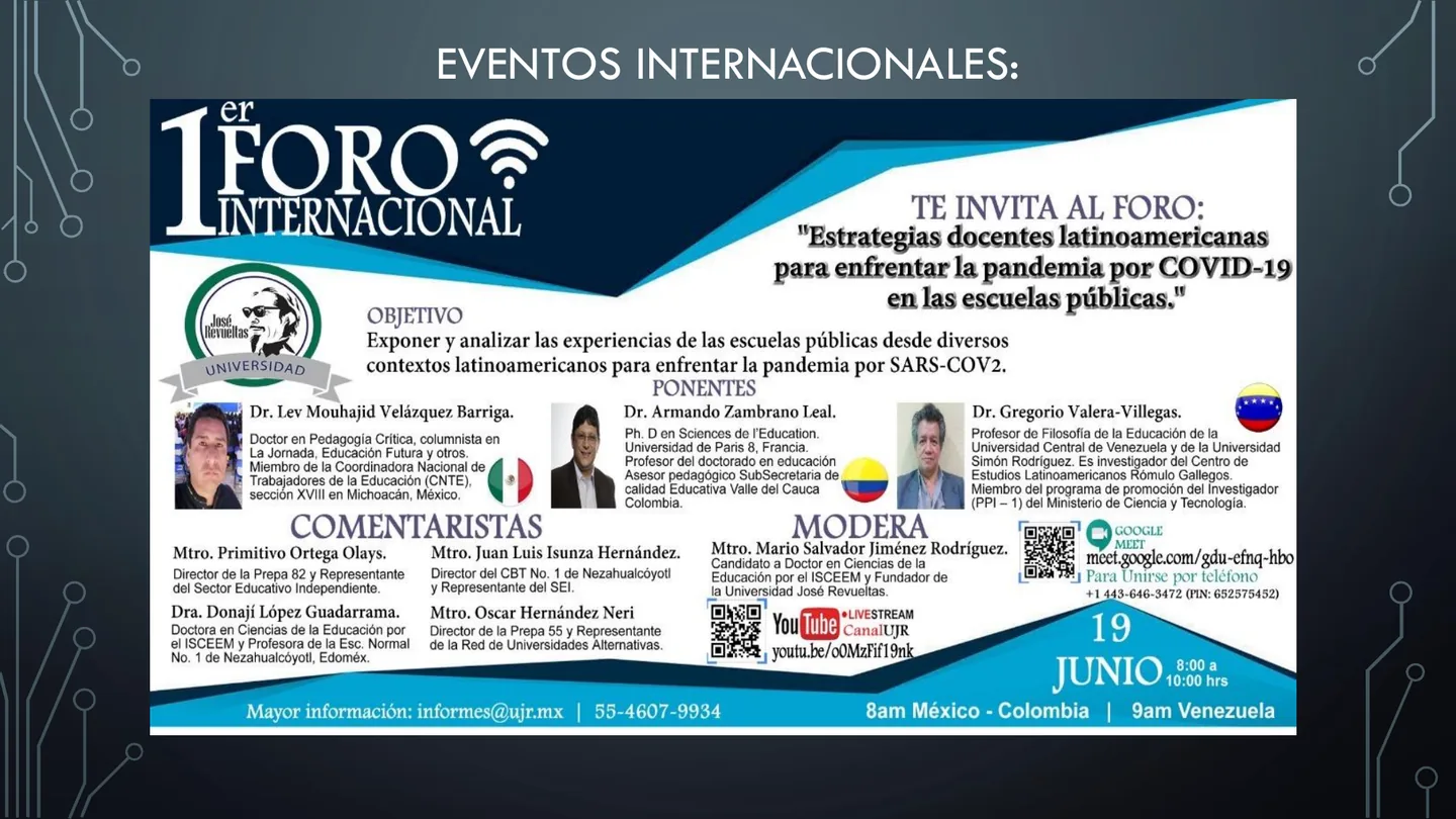 Eventos internacionales.